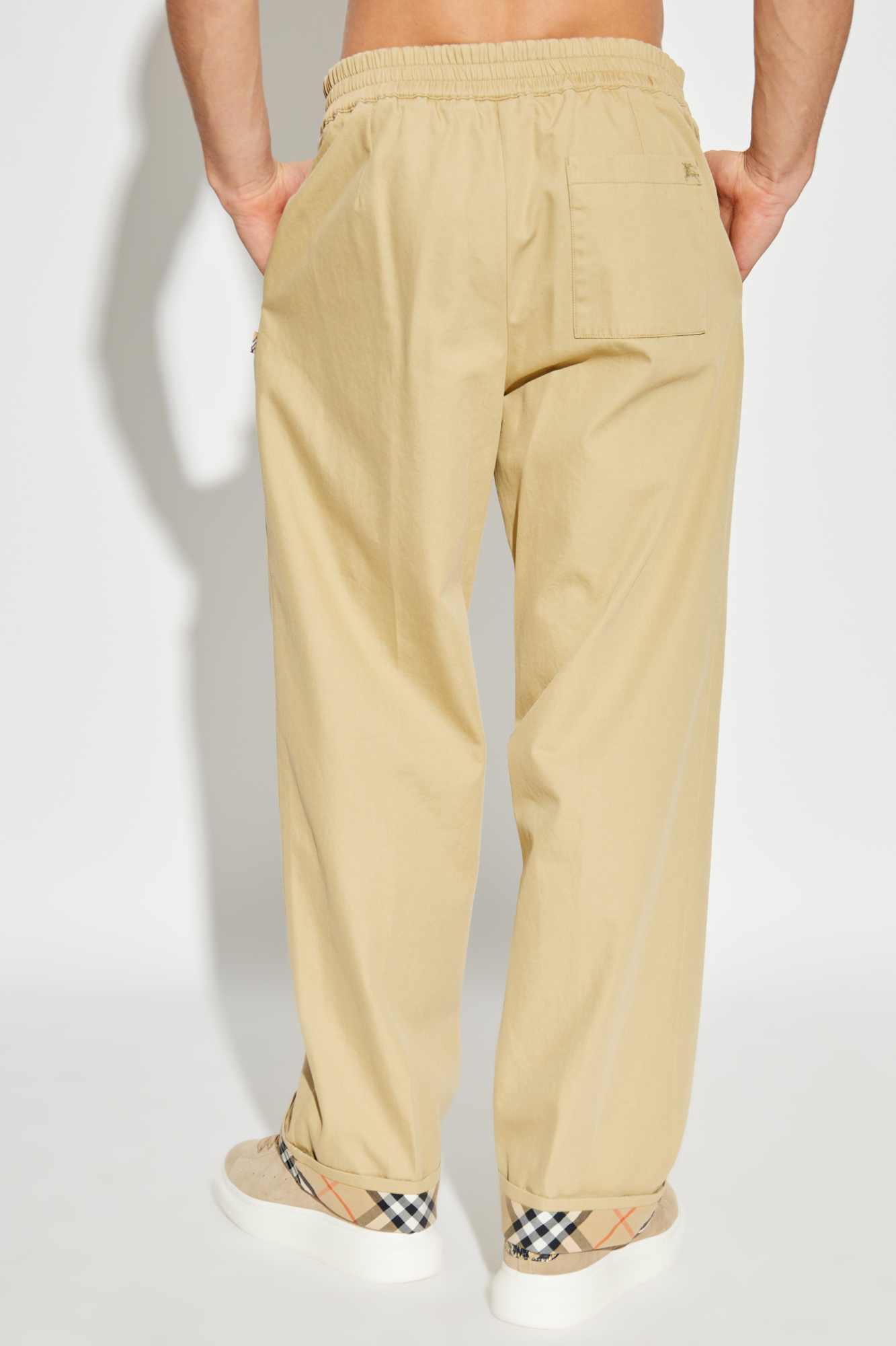 Burberry Check Silk Drawstring Pants | Saks Fifth Avenue